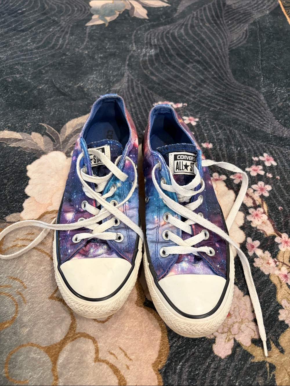 Converse All Star Low-Top Sneakers - Galaxy Print Blue/Purple